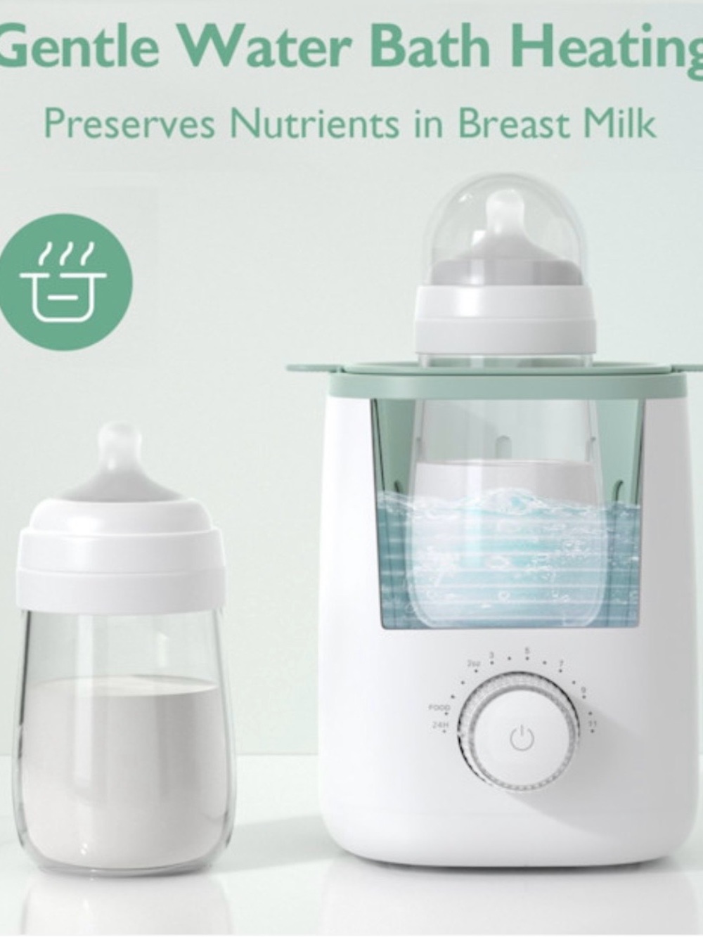 Momcozy Green and White Baby Bottle Warmer - Picture 5 of 8